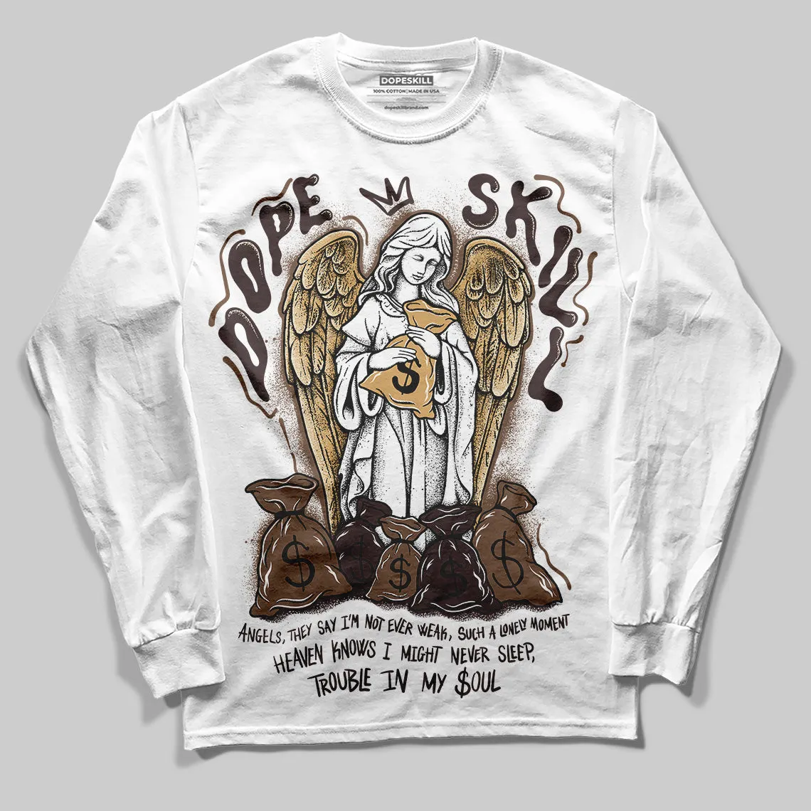 Earth 5s DopeSkill Long Sleeve T-Shirt Angels Graphic sold by DopeSkill