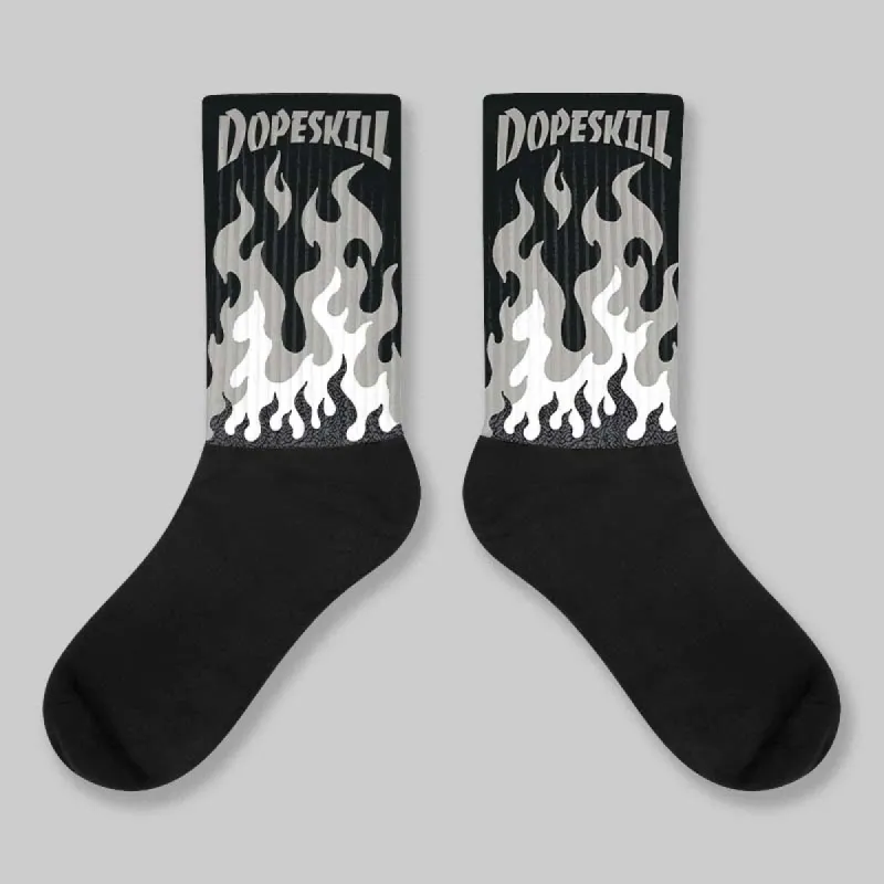 Black Cat 3s DopeSkill Sublimated Sock FIRE Graphic sold by DopeSkill