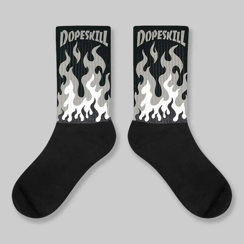 Black Cat 3s DopeSkill Sublimated Sock FIRE Graphic sold by DopeSkill