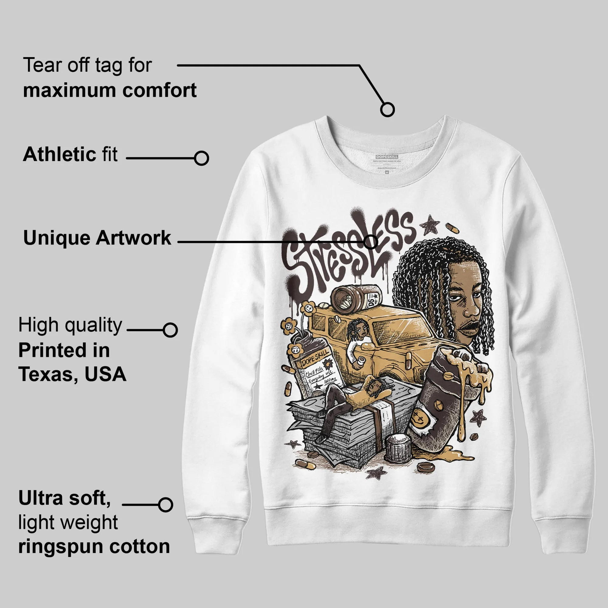Earth 5s DopeSkill Sweatshirt Stressless Graphic sold by DopeSkill product image thumbnail 3
