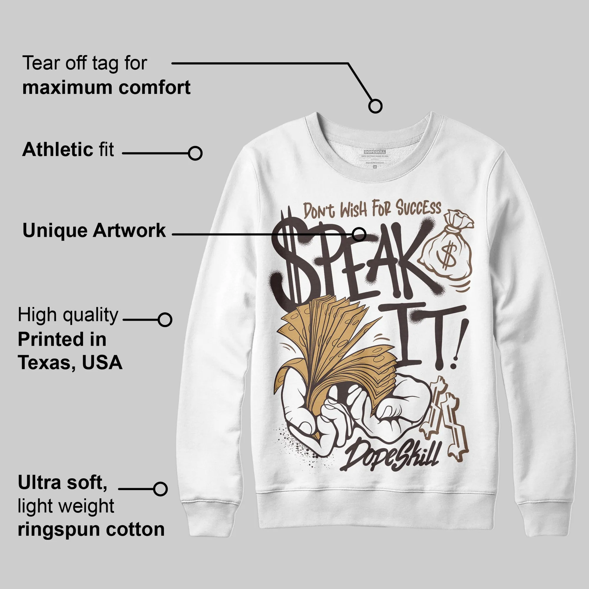 Earth 5s DopeSkill Sweatshirt Speak It Graphic sold by DopeSkill product image thumbnail 3