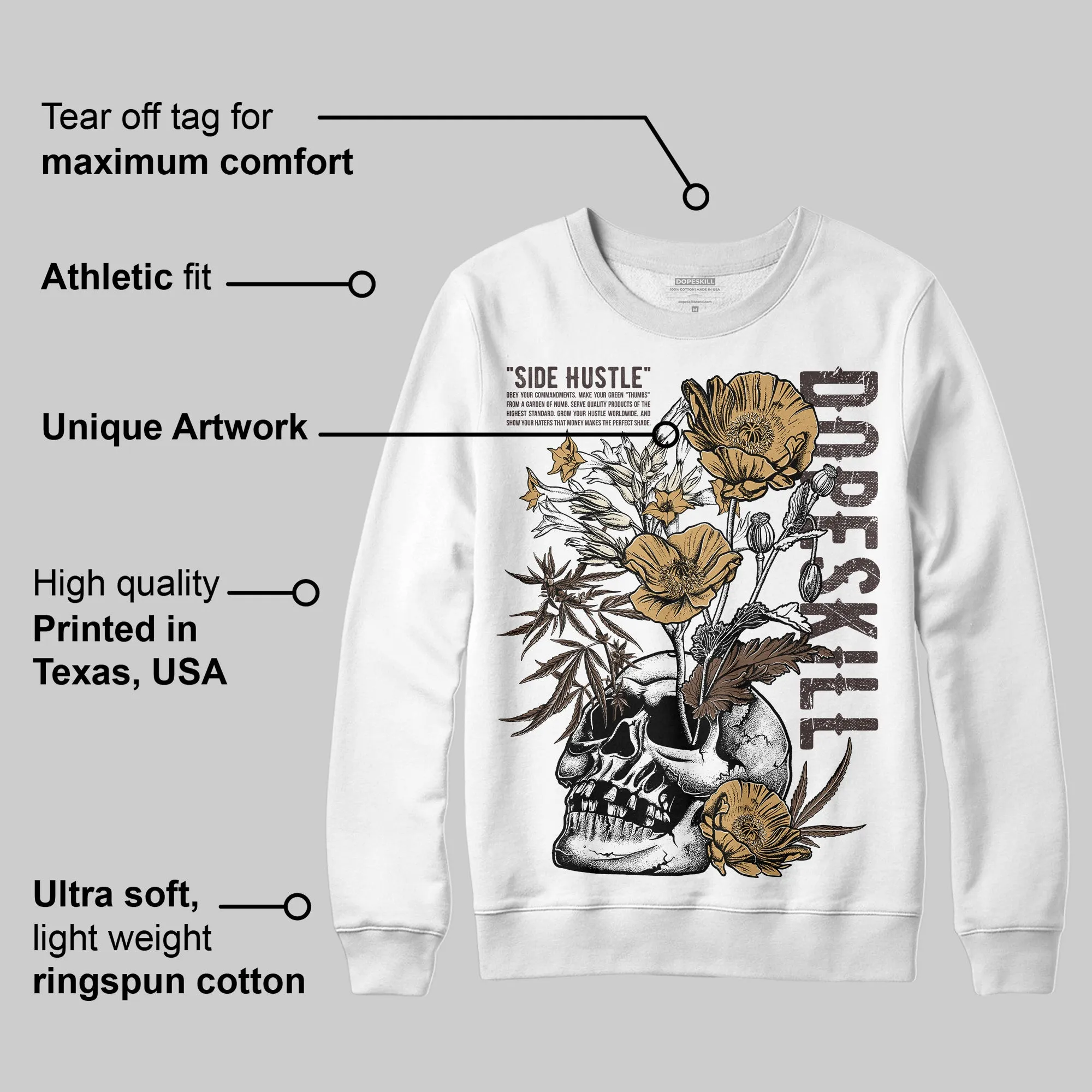Earth 5s DopeSkill Sweatshirt Side Hustle Graphic sold by DopeSkill product image thumbnail 3