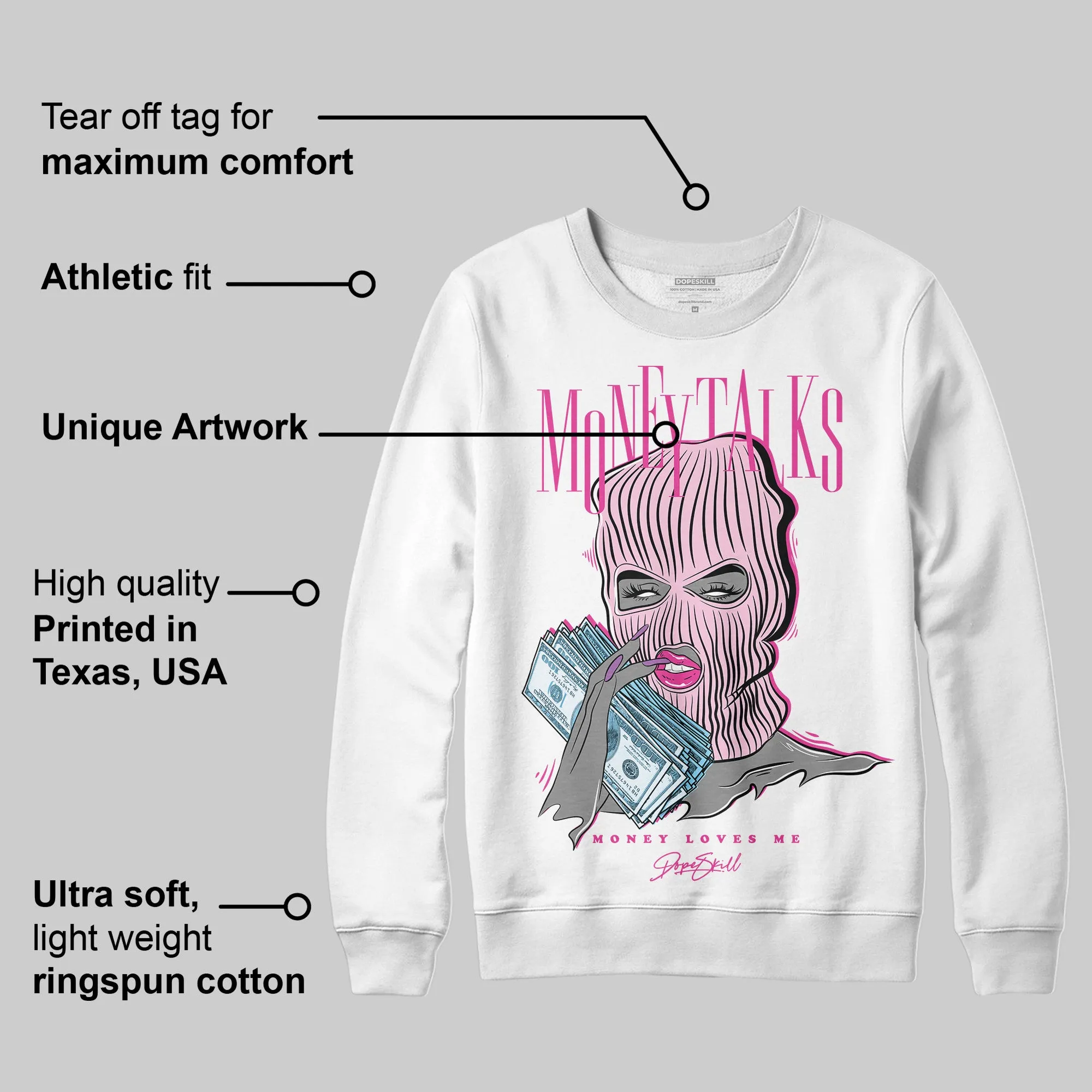 Doernbecher 6s DopeSkill Sweatshirt Money Talks Graphic sold by DopeSkill product image thumbnail 3