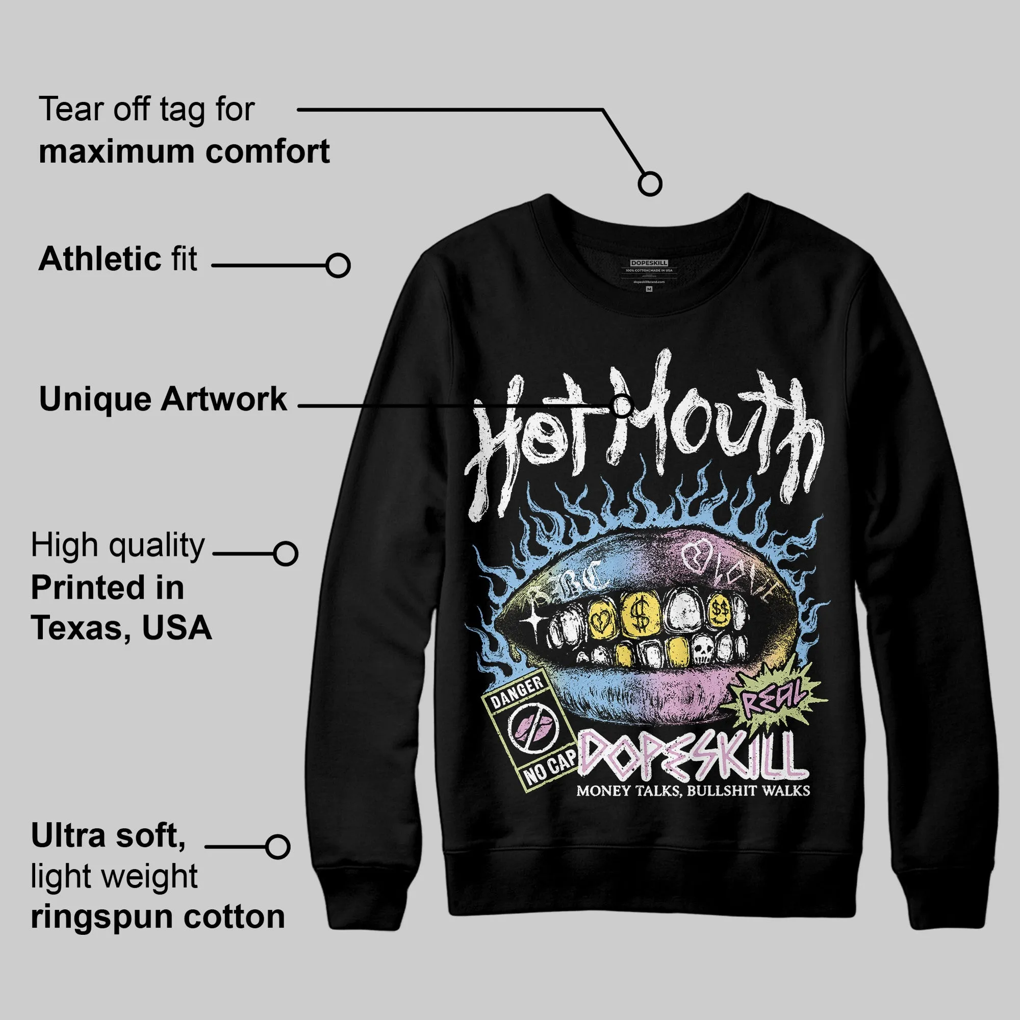 Year Of The Snake 5s DopeSkill Sweatshirt Hot Mouth Graphic sold by DopeSkill product image thumbnail 3