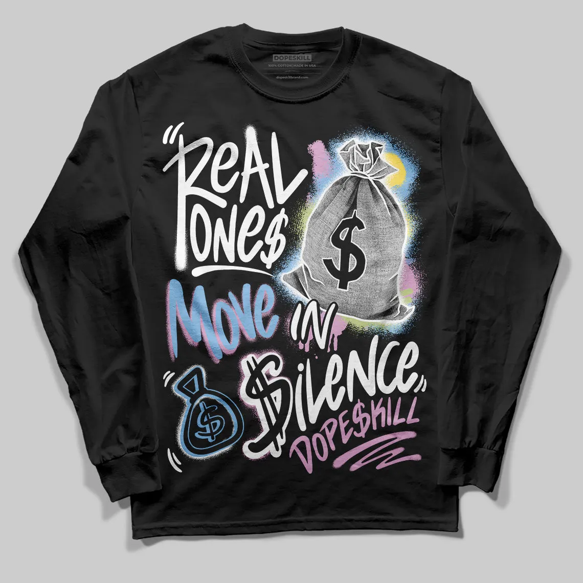 Year Of The Snake 5s DopeSkill Long Sleeve T-Shirt Real Ones Move In Silence Graphic sold by DopeSkill