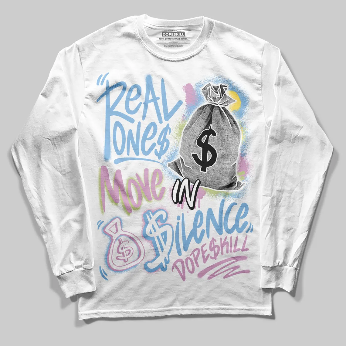 Year Of The Snake 5s DopeSkill Long Sleeve T-Shirt Real Ones Move In Silence Graphic sold by DopeSkill product image thumbnail 2