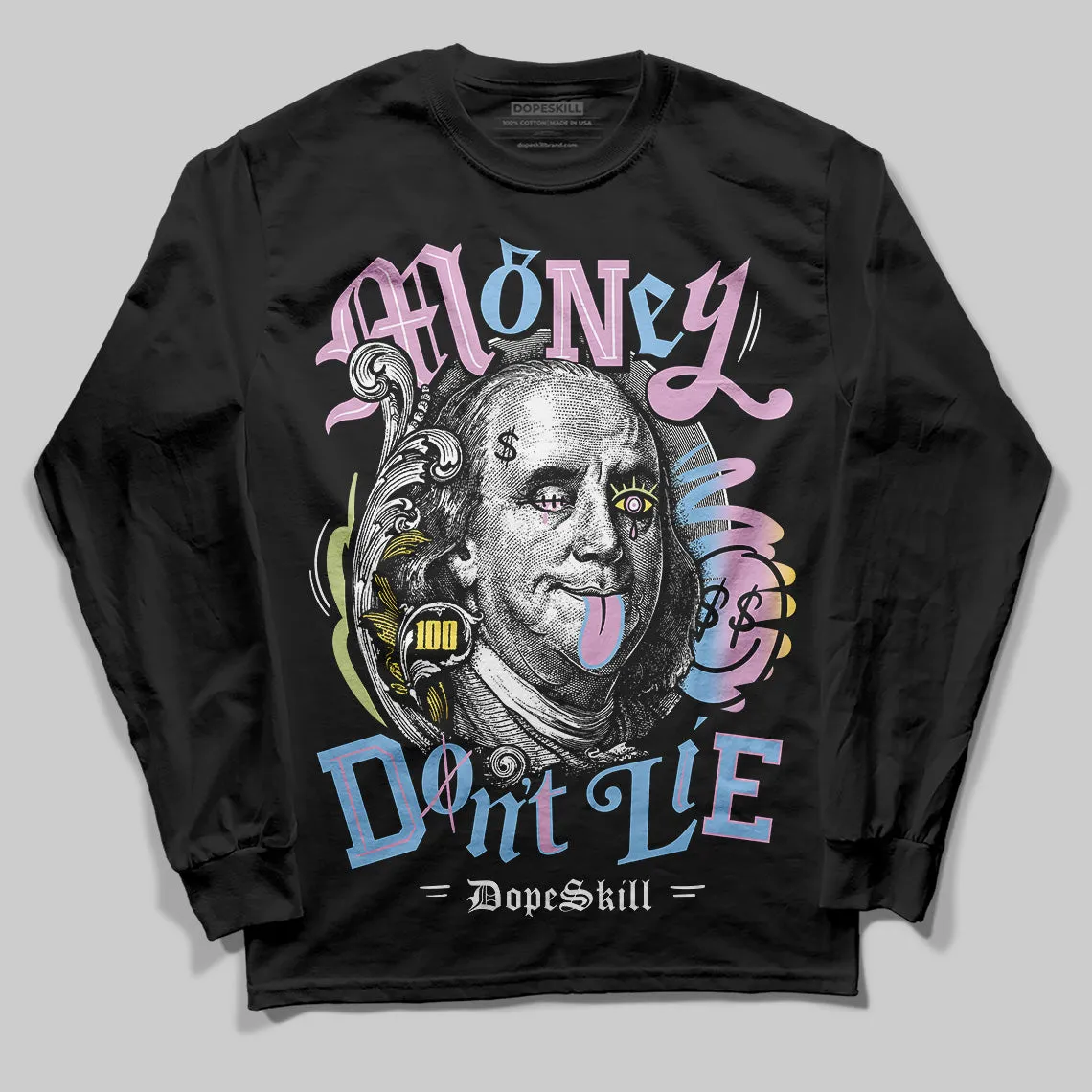 Year Of The Snake 5s DopeSkill Long Sleeve T-Shirt Money Don't Lie Graphic sold by DopeSkill