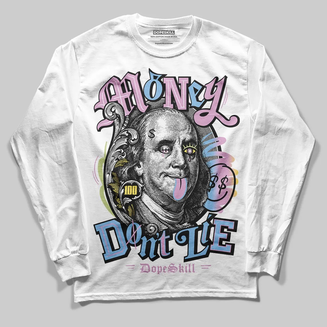 Year Of The Snake 5s DopeSkill Long Sleeve T-Shirt Money Don't Lie Graphic sold by DopeSkill product image thumbnail 2