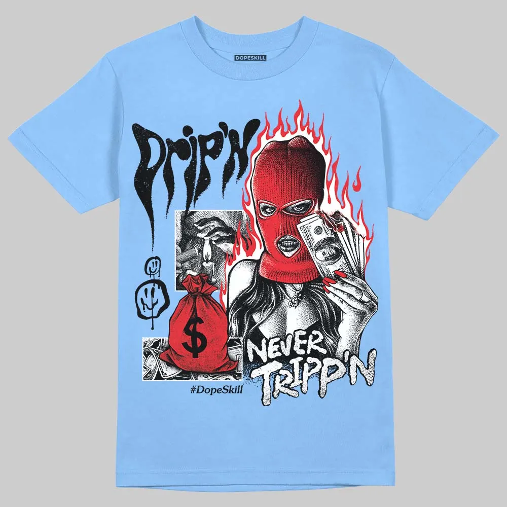 Knu Stack Vintage Dream Blue DopeSkill Blue T-shirt Drip'n Never Tripp'n Graphic sold by DopeSkill