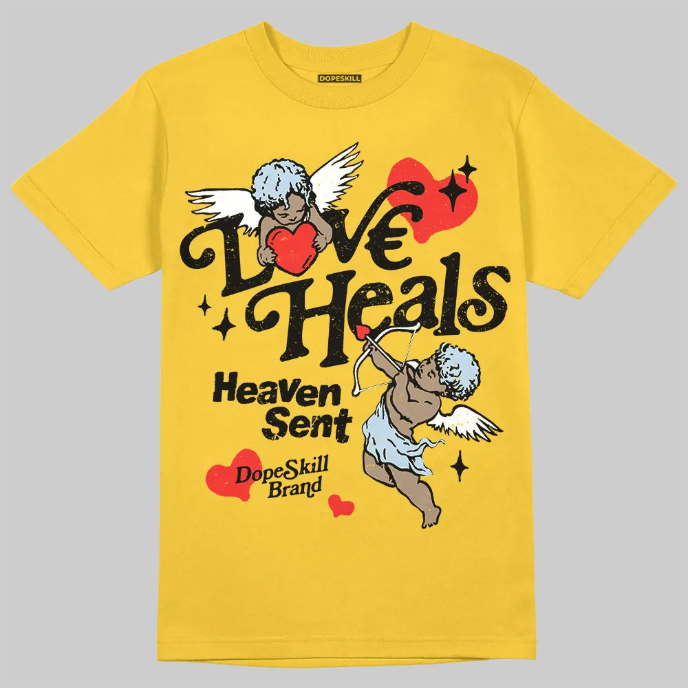 Yellow Ochre 6s DopeSkill T-Shirt New Love Heals Graphic sold by DopeSkill product image thumbnail 3