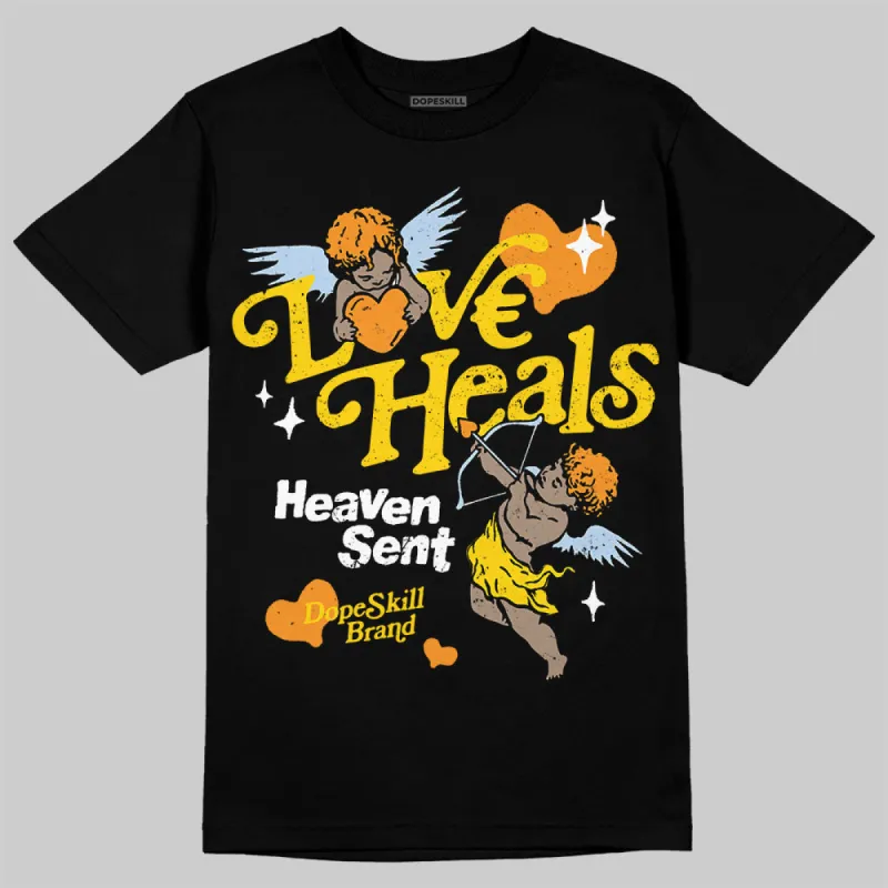 Yellow Ochre 6s DopeSkill T-Shirt New Love Heals Graphic sold by DopeSkill