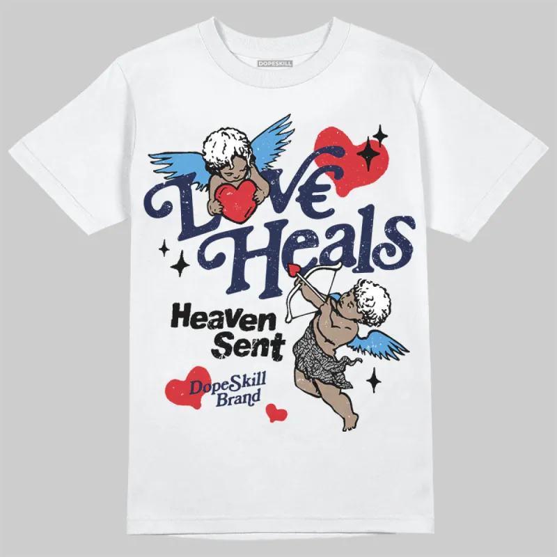 Midnight Navy 3s DopeSkill T-Shirt New Love Heals Graphic sold by DopeSkill