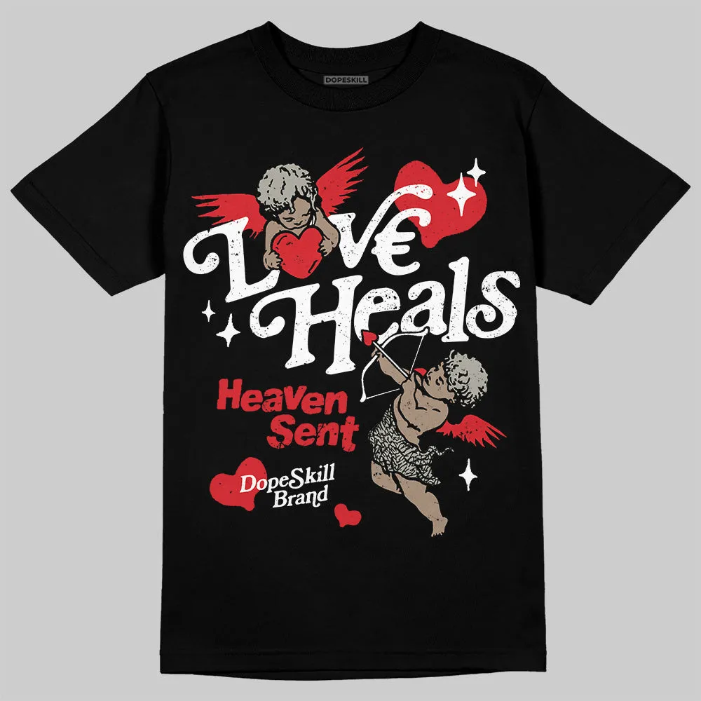 Fire Red 3s DopeSkill T-Shirt New Love Heals Graphic sold by DopeSkill product image thumbnail 2