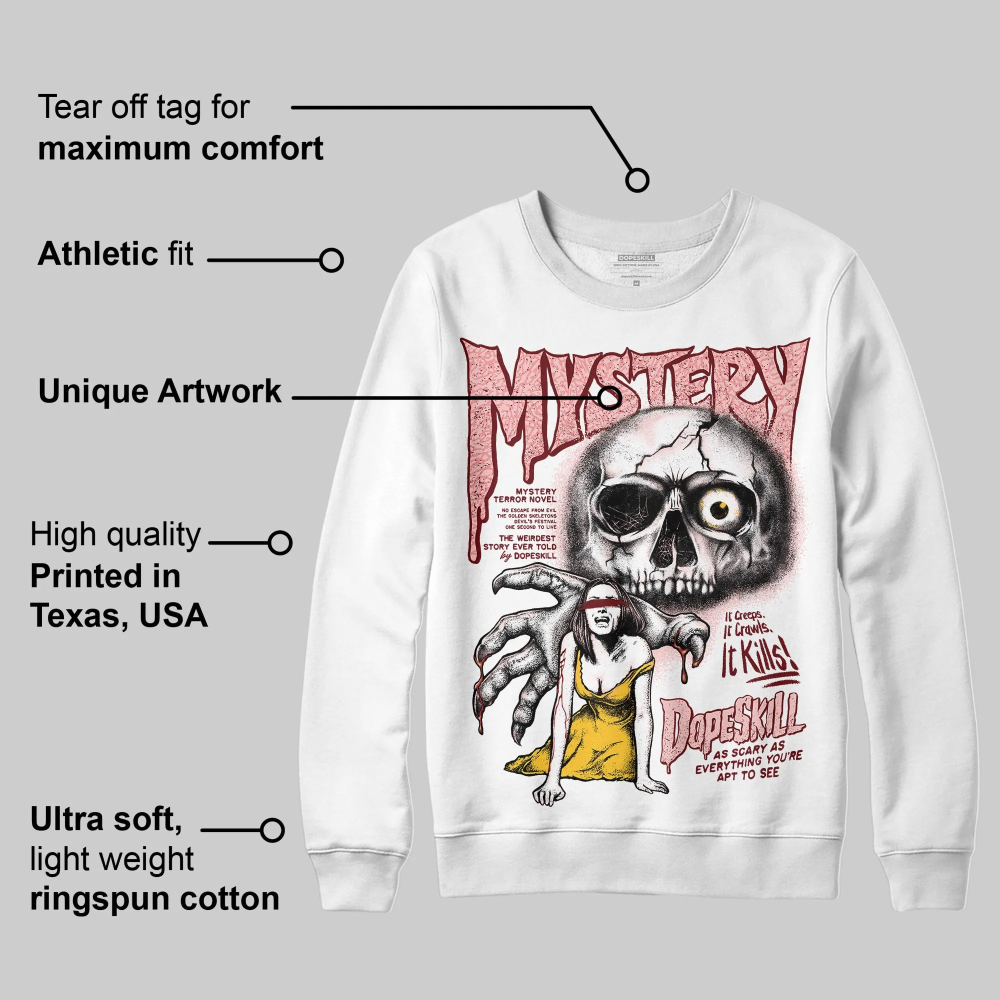 VALENTINE'S Day 3s DopeSkill Sweatshirt Mystery Ghostly Grasp Graphic sold by DopeSkill product image thumbnail 3
