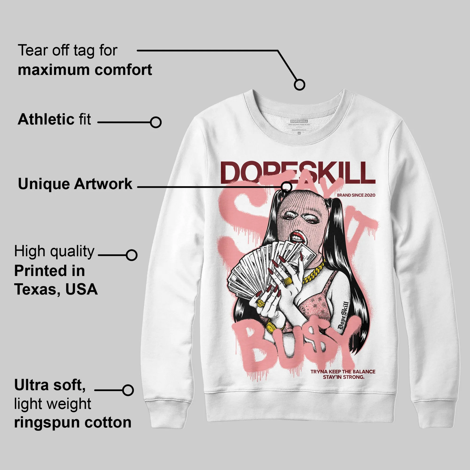VALENTINE'S Day 3s DopeSkill Sweatshirt Stay It Busy Graphic sold by DopeSkill product image thumbnail 3