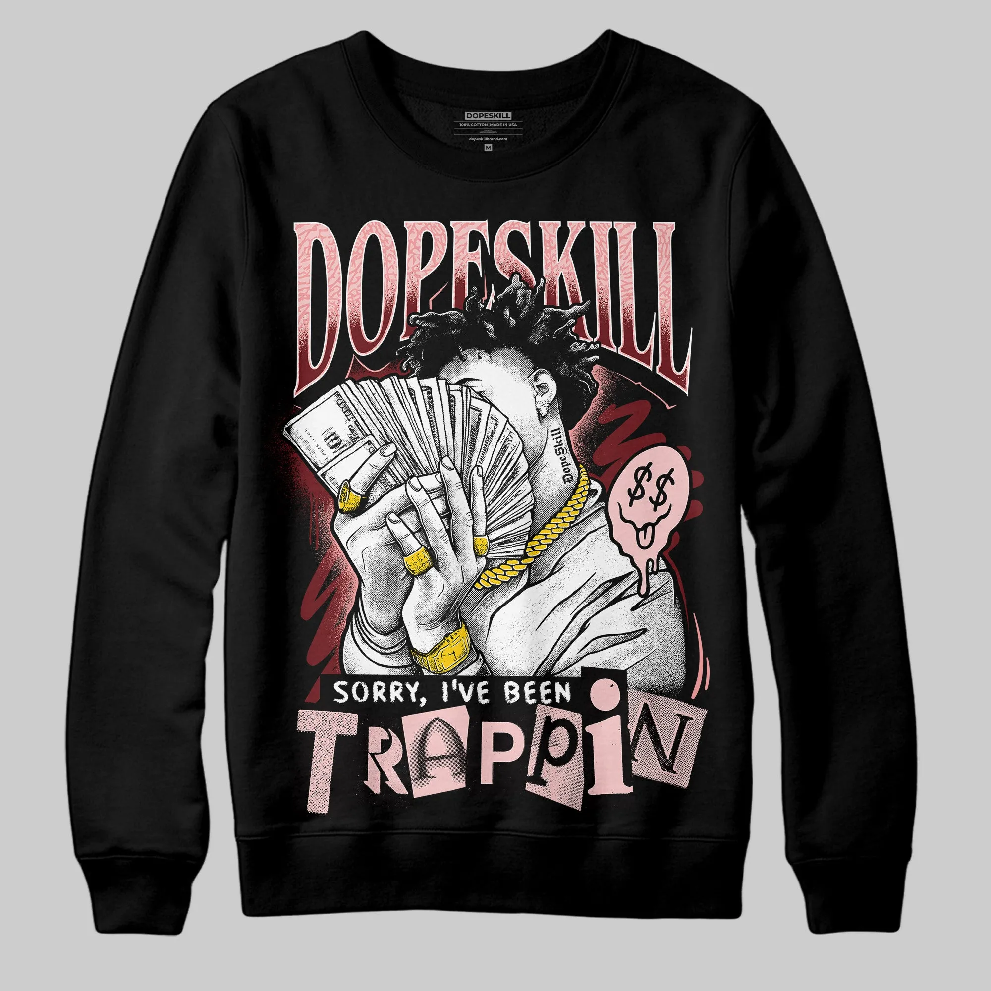 VALENTINE'S Day 3s DopeSkill Sweatshirt Sorry I've Been Trappin Graphic sold by DopeSkill product image thumbnail 2