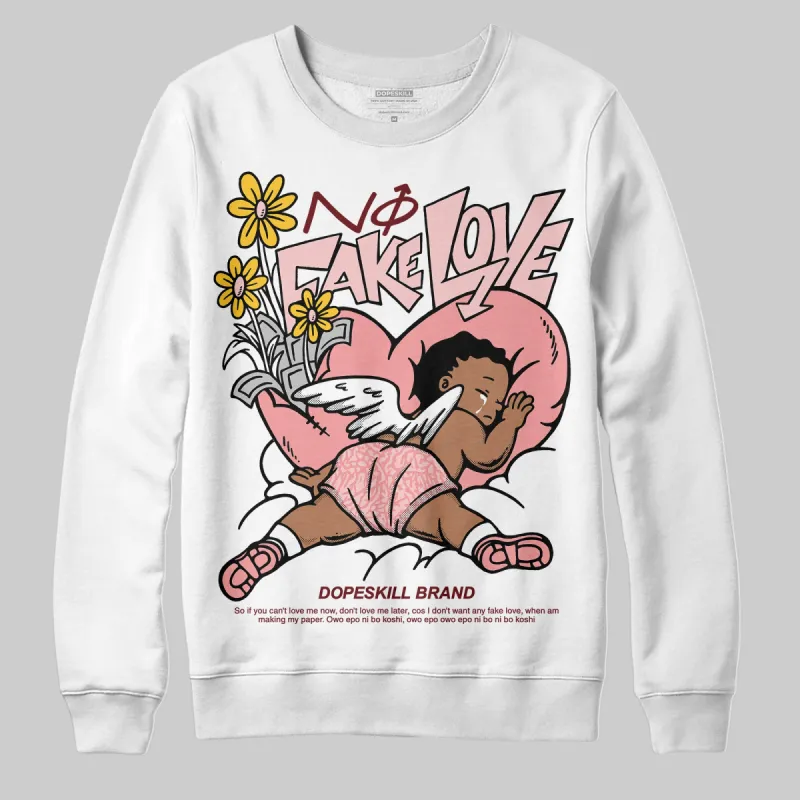 VALENTINE'S Day 3s DopeSkill Sweatshirt No Fake Love Graphic made by DopeSkill