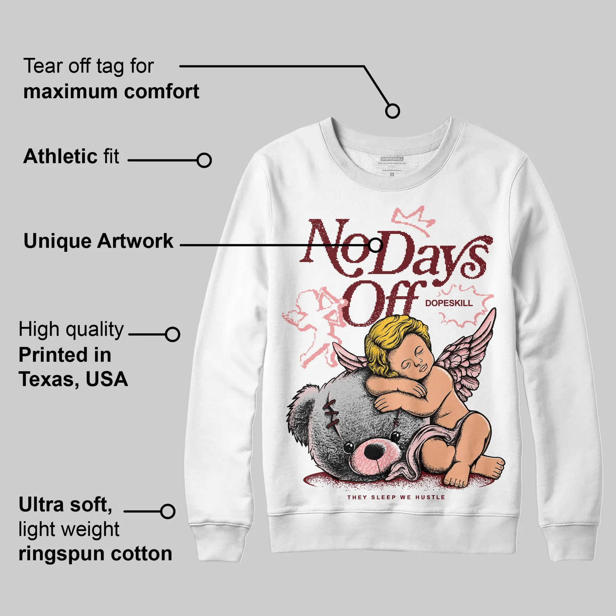 VALENTINE'S Day 3s DopeSkill Sweatshirt New No Days Off Graphic sold by DopeSkill product image thumbnail 3