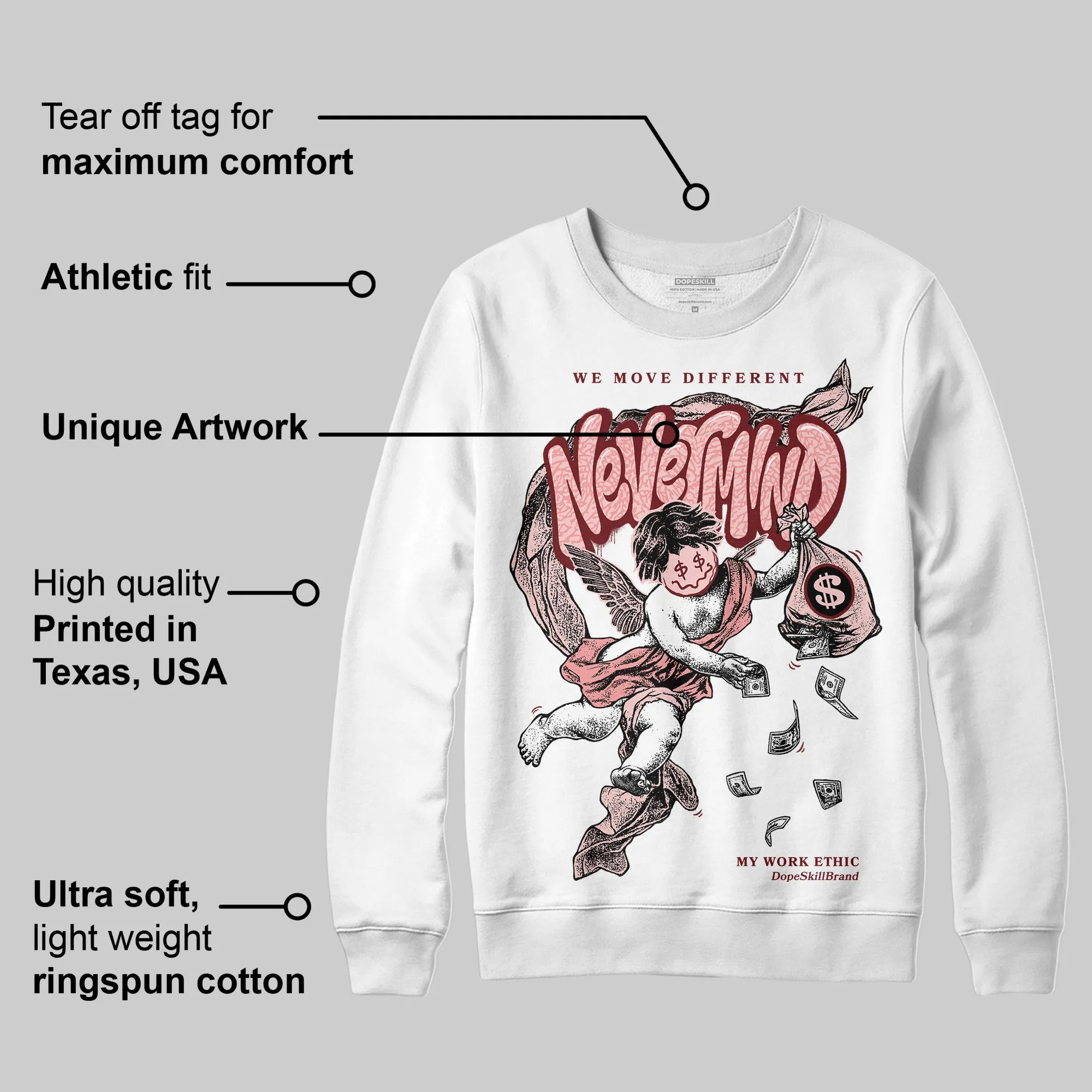 VALENTINE'S Day 3s DopeSkill Sweatshirt Nevermind Graphic sold by DopeSkill product image thumbnail 3