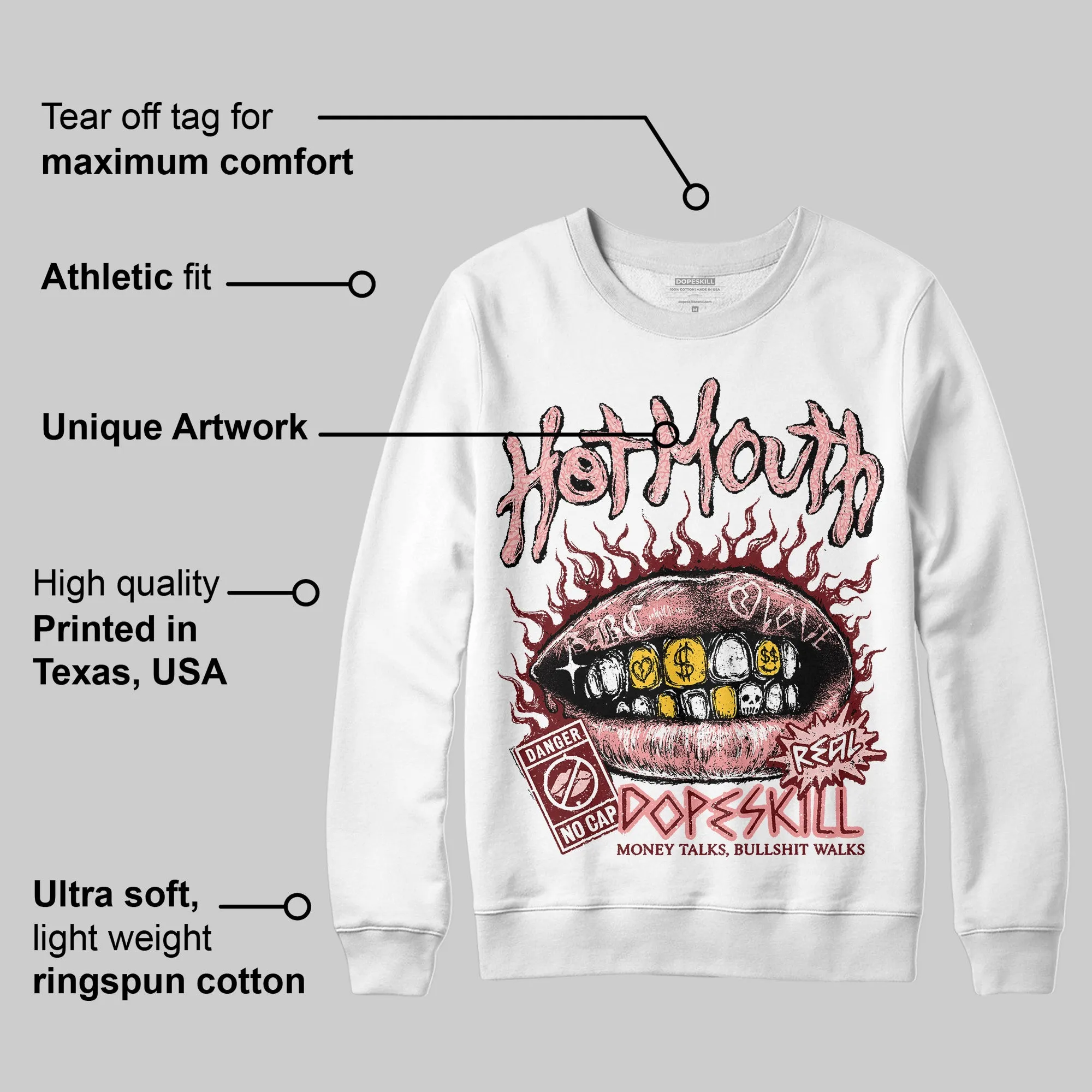 VALENTINE'S Day 3s DopeSkill Sweatshirt Hot Mouth Graphic sold by DopeSkill product image thumbnail 3