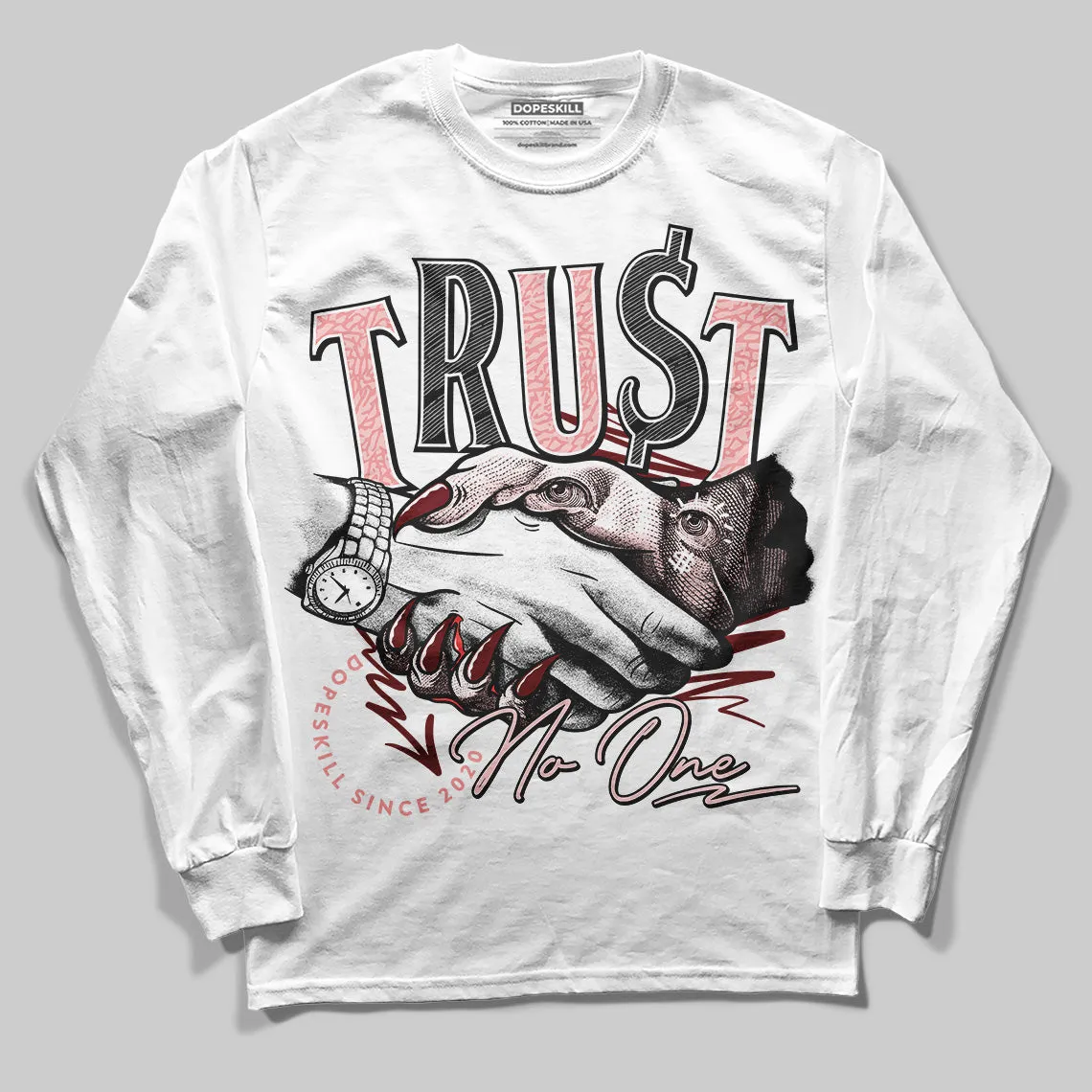 VALENTINE'S Day 3s DopeSkill Long Sleeve T-Shirt Trust No One Graphic sold by DopeSkill