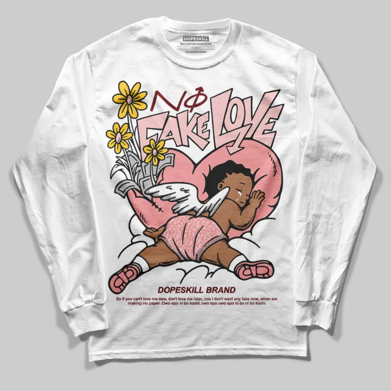 VALENTINE'S Day 3s DopeSkill Long Sleeve T-Shirt No Fake Love Graphic sold by DopeSkill