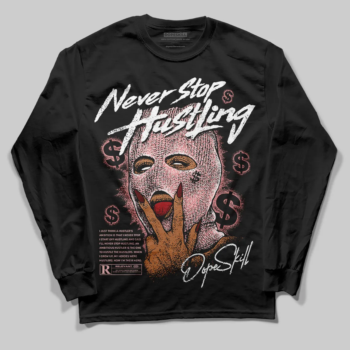 VALENTINE'S Day 3s DopeSkill Long Sleeve T-Shirt Never Stop Hustling Graphic sold by DopeSkill product image thumbnail 2