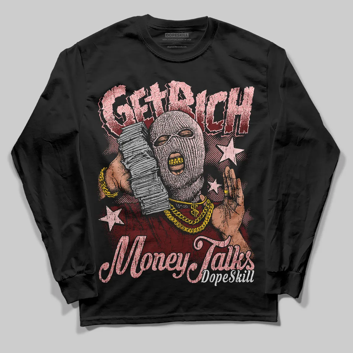 VALENTINE'S Day 3s DopeSkill Long Sleeve T-Shirt Get Rich Graphic sold by DopeSkill product image thumbnail 2