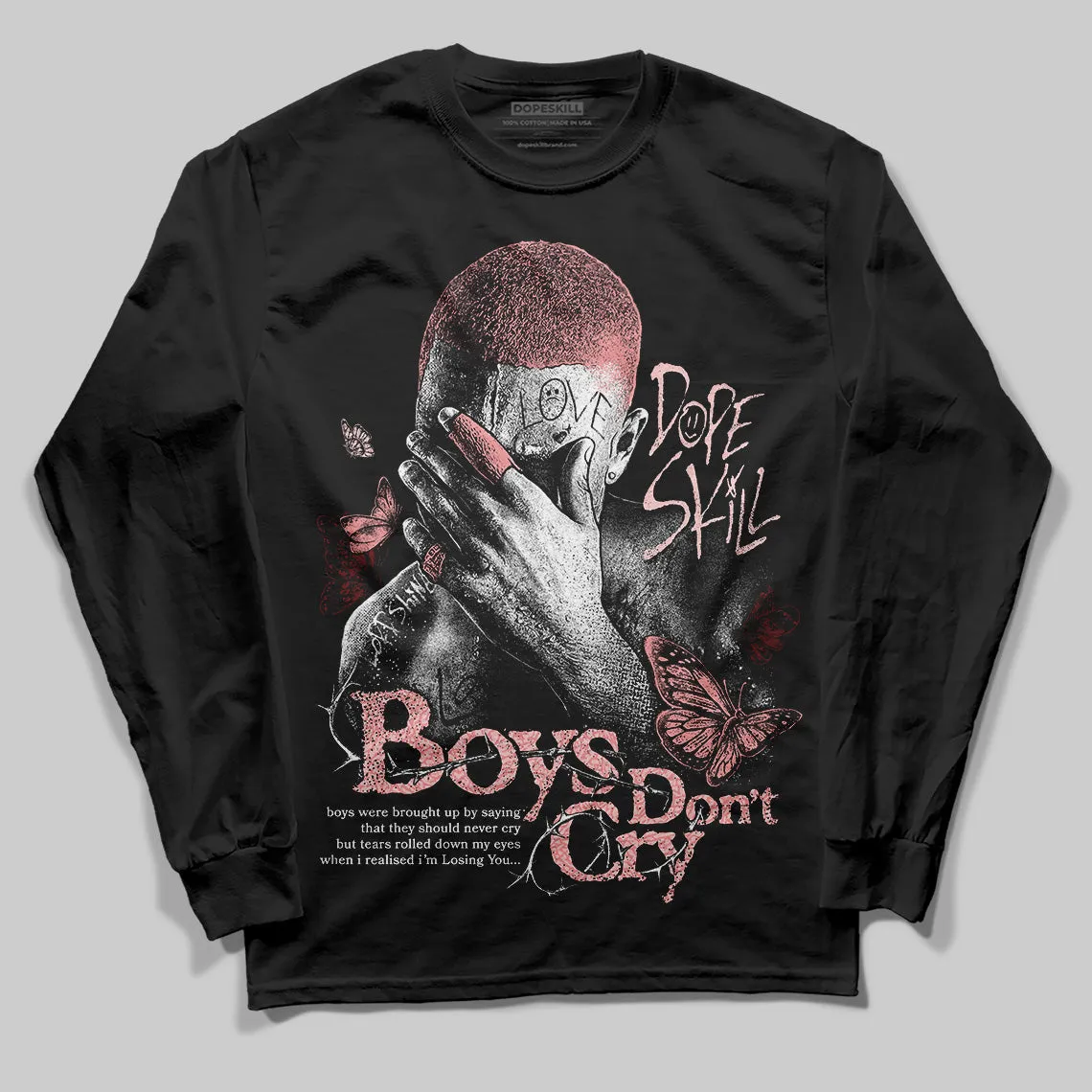 VALENTINE'S Day 3s DopeSkill Long Sleeve T-Shirt Boys Don't Cry Graphic sold by DopeSkill product image thumbnail 2