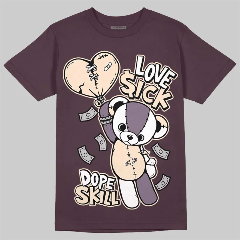 Violet Ore 3s DopeSkill Brown Savana T-shirt Love Sick Graphic made by DopeSkill