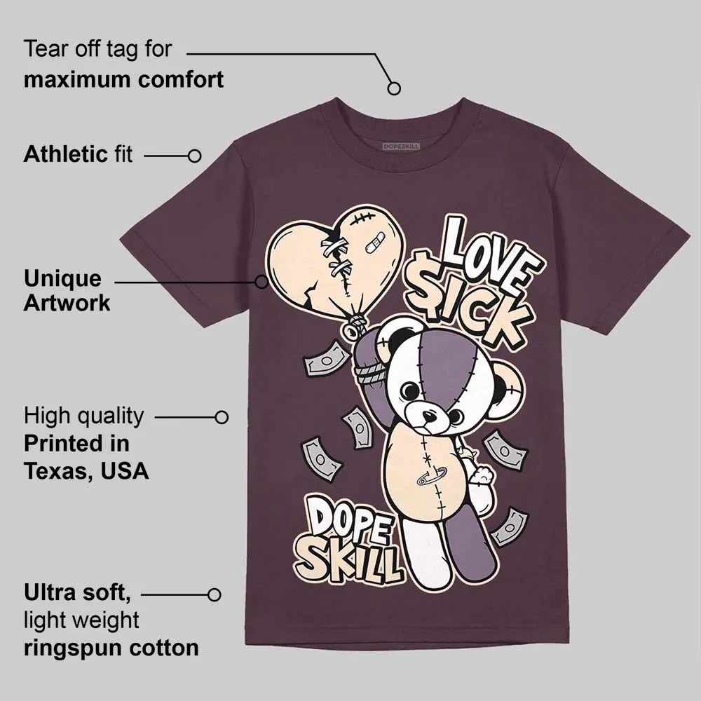 Violet Ore 3s DopeSkill Brown Savana T-shirt Love Sick Graphic sold by DopeSkill product image thumbnail 2
