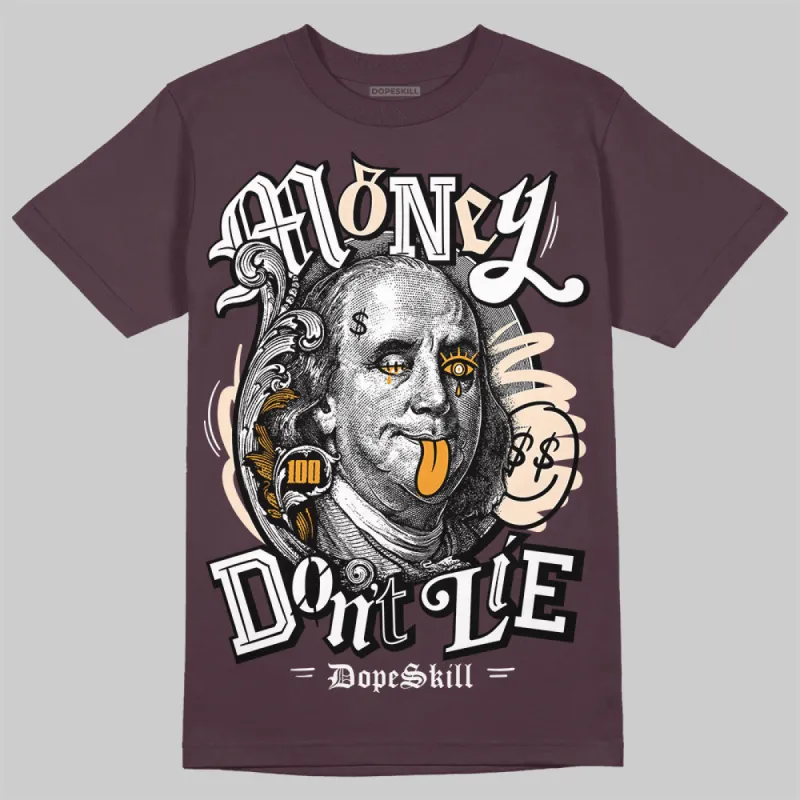 Violet Ore 3s DopeSkill Brown Savana T-shirt Money Don't Lie Graphic sold by DopeSkill
