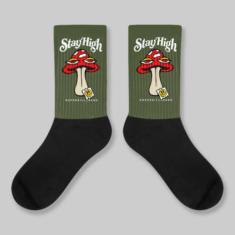 Olive Collection DopeSkill Sublimated Socks Stay High Graphic sold by DopeSkill