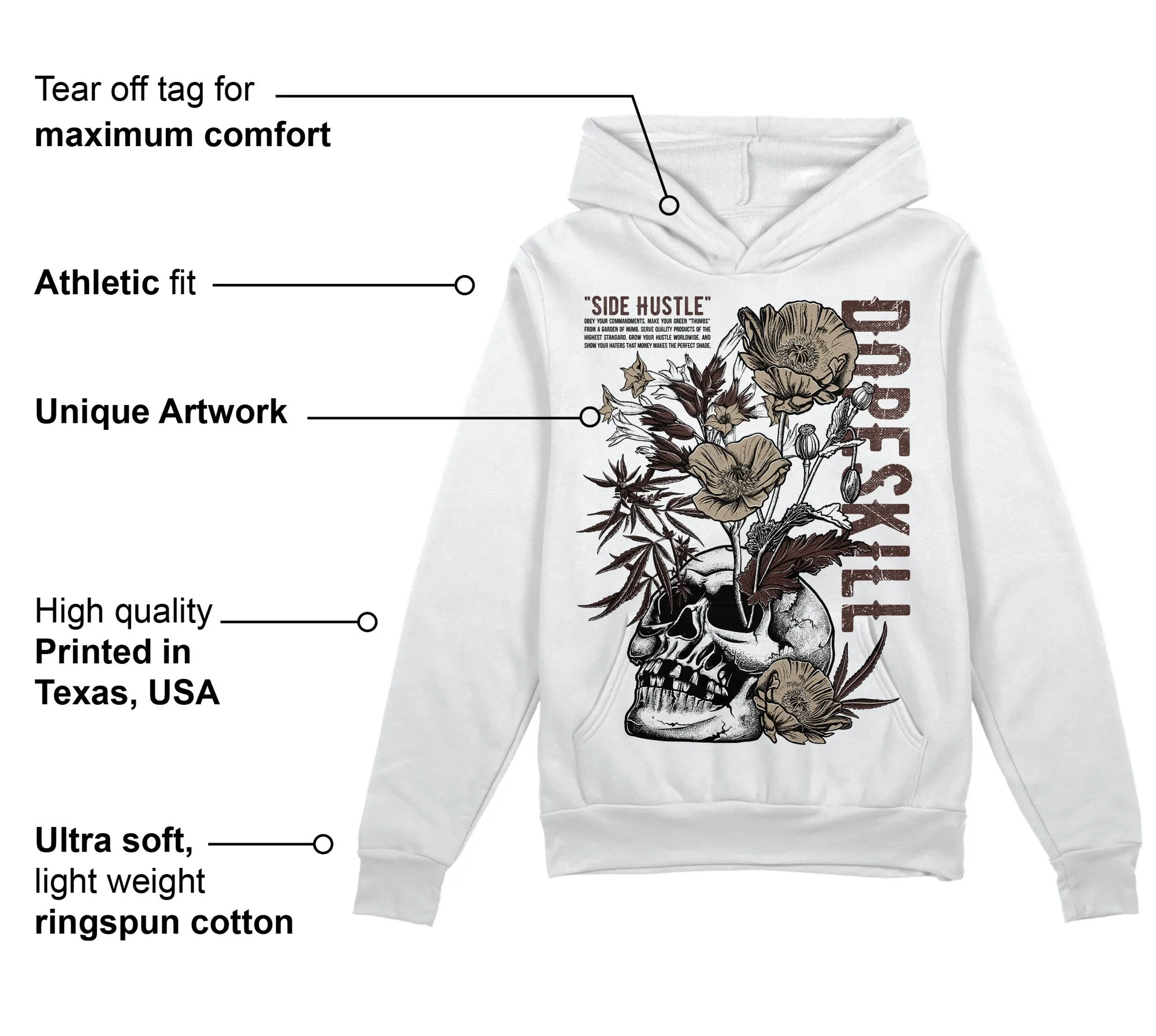 Latte 1s DopeSkill Hoodie Sweatshirt Side Hustle Graphic sold by DopeSkill product image thumbnail 3