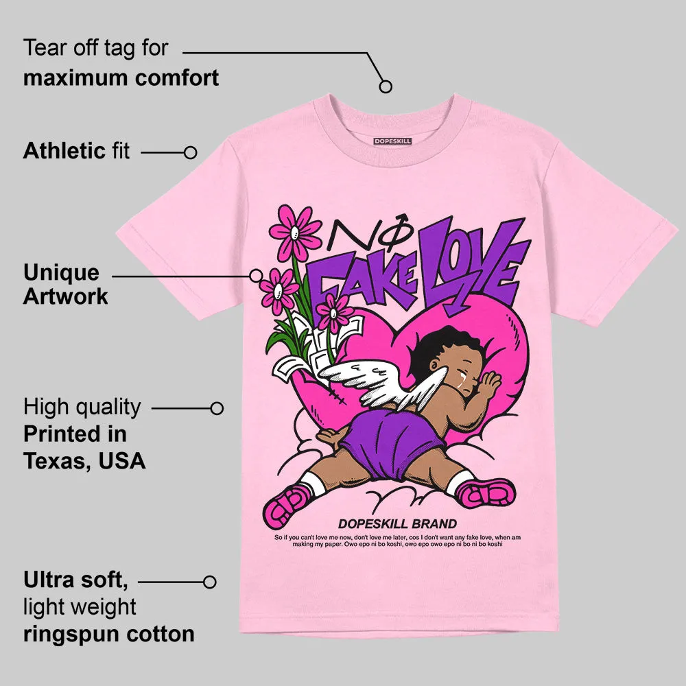 Max 1 Valentine's Day 2025 in Pink DopeSkill Pink T-Shirt No Fake Love Graphic sold by DopeSkill product image thumbnail 2