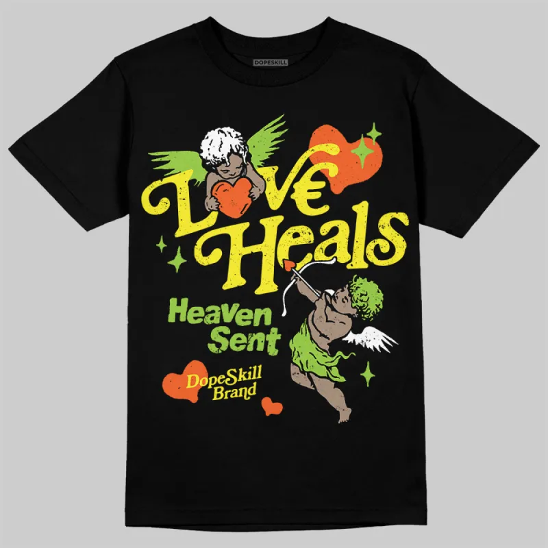 Neon Green Collection DopeSkill T-Shirt New Love Heals Graphic sold by DopeSkill