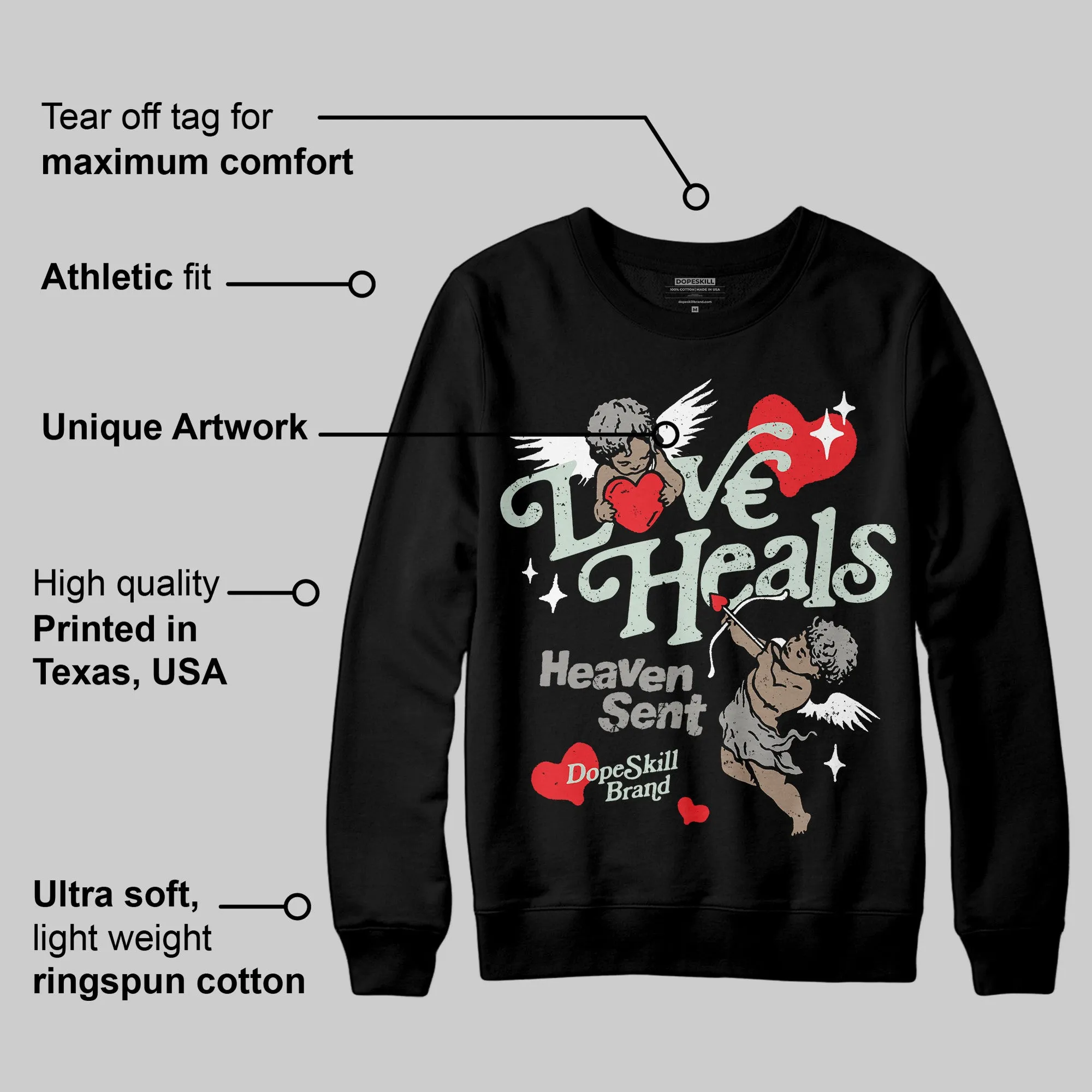 Year Of The Snake 1s DopeSkill Sweatshirt New Love Heals Graphic sold by DopeSkill product image thumbnail 3