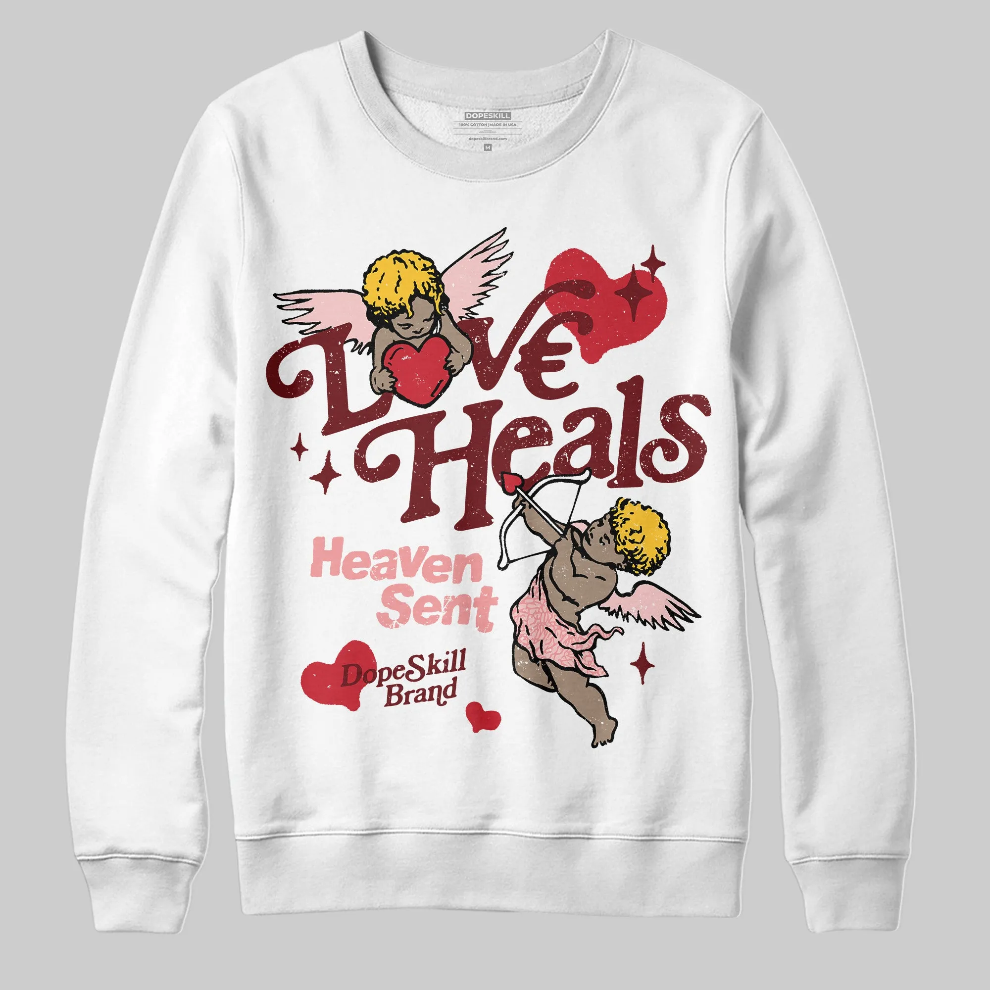 VALENTINE'S Day 3s DopeSkill Sweatshirt New Love Heals Graphic sold by DopeSkill