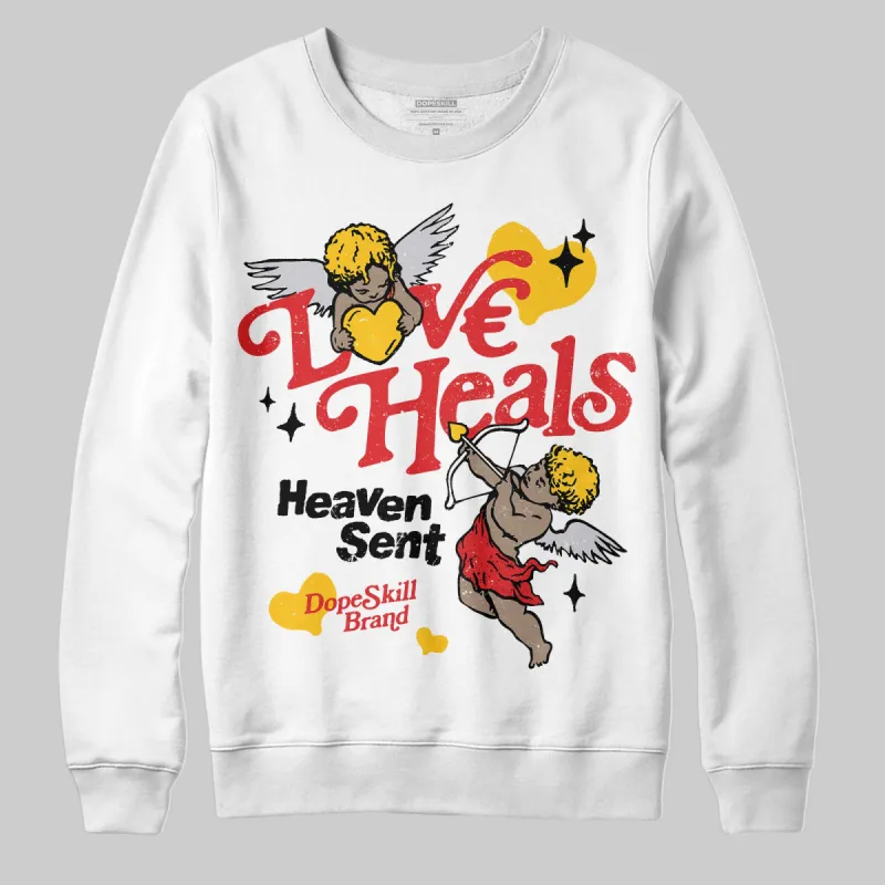 Red Cement 4s DopeSkill Sweatshirt New Love Heals Graphic sold by DopeSkill