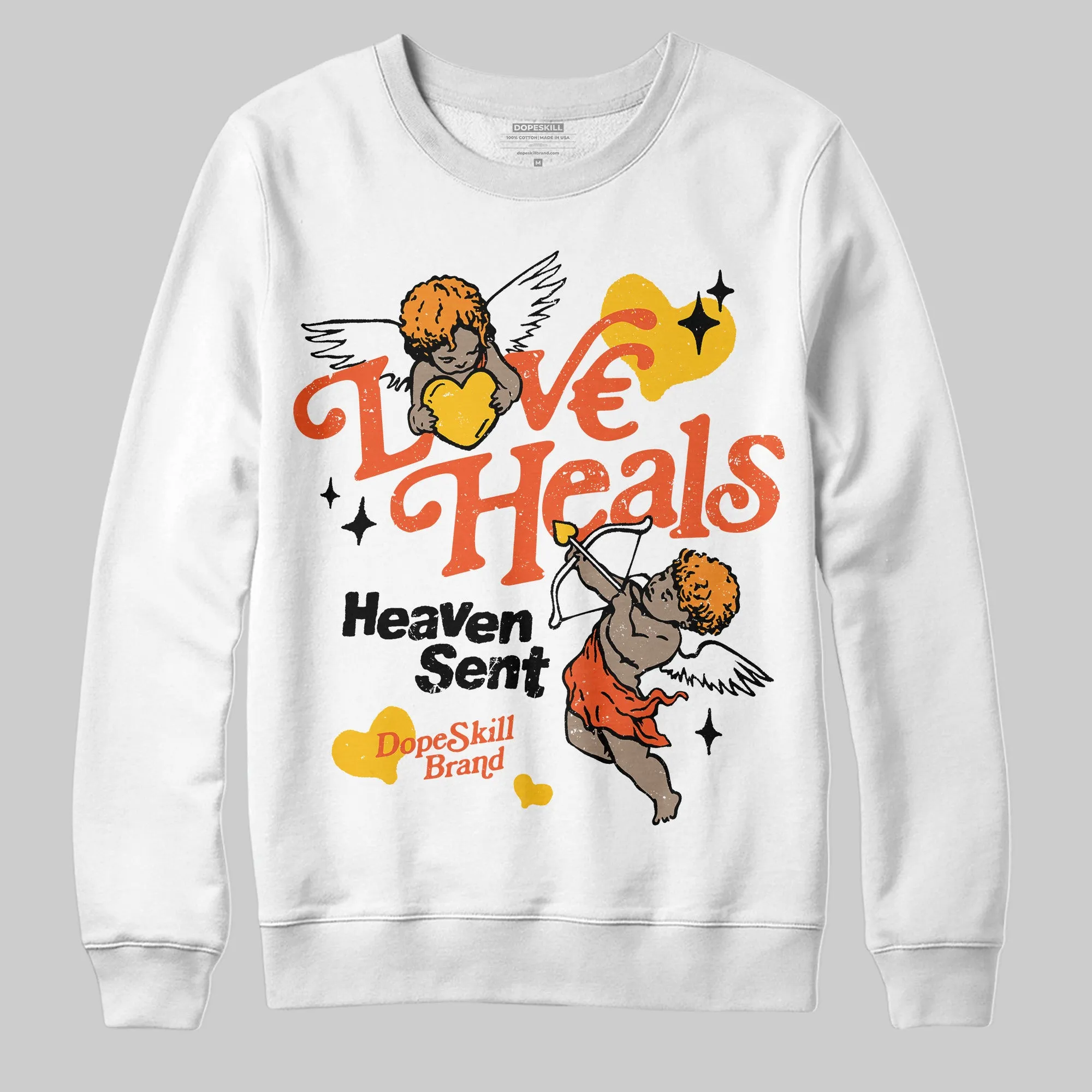 Orange Milk DopeSkill Sweatshirt New Love Heals Graphic sold by DopeSkill