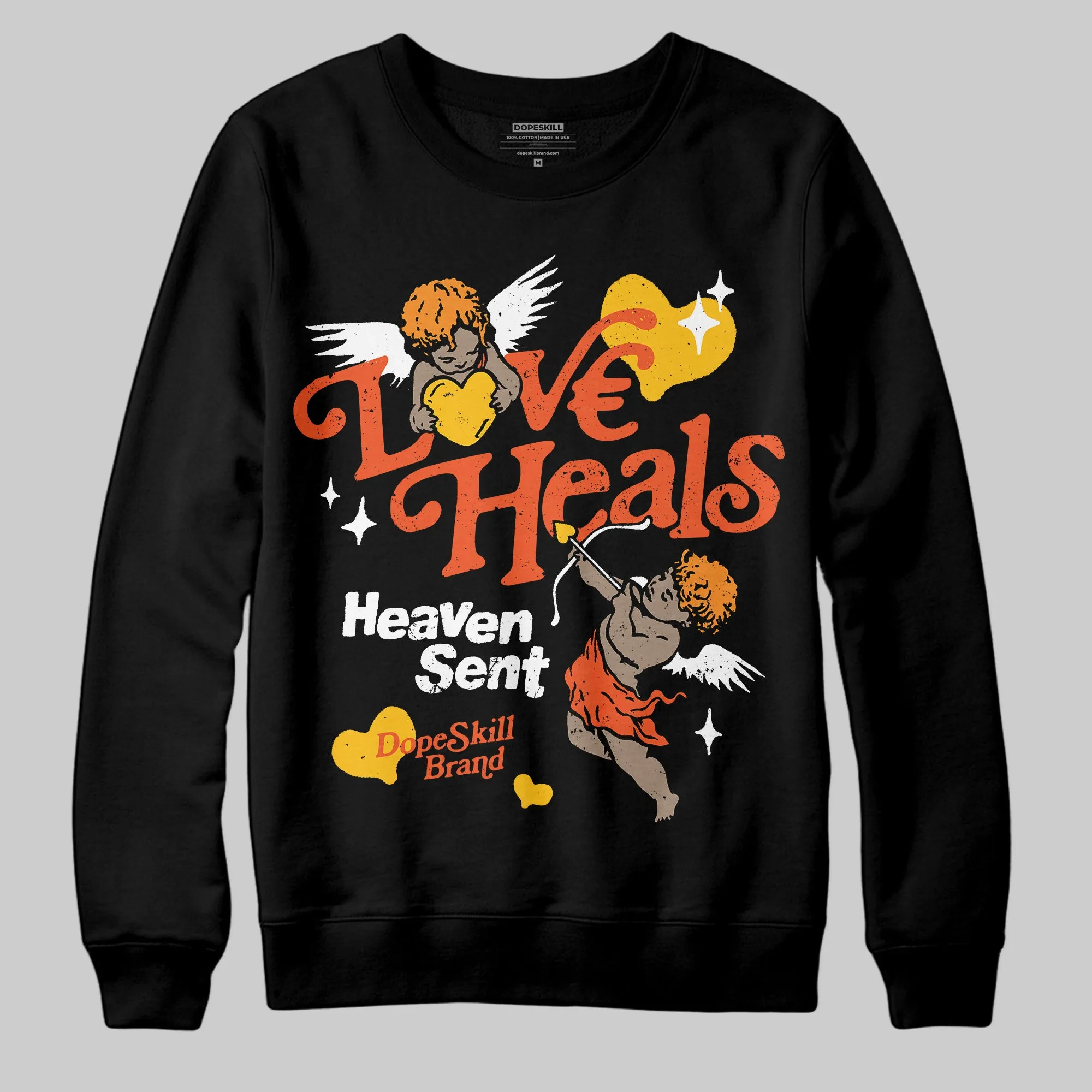 Orange Milk DopeSkill Sweatshirt New Love Heals Graphic sold by DopeSkill product image thumbnail 2