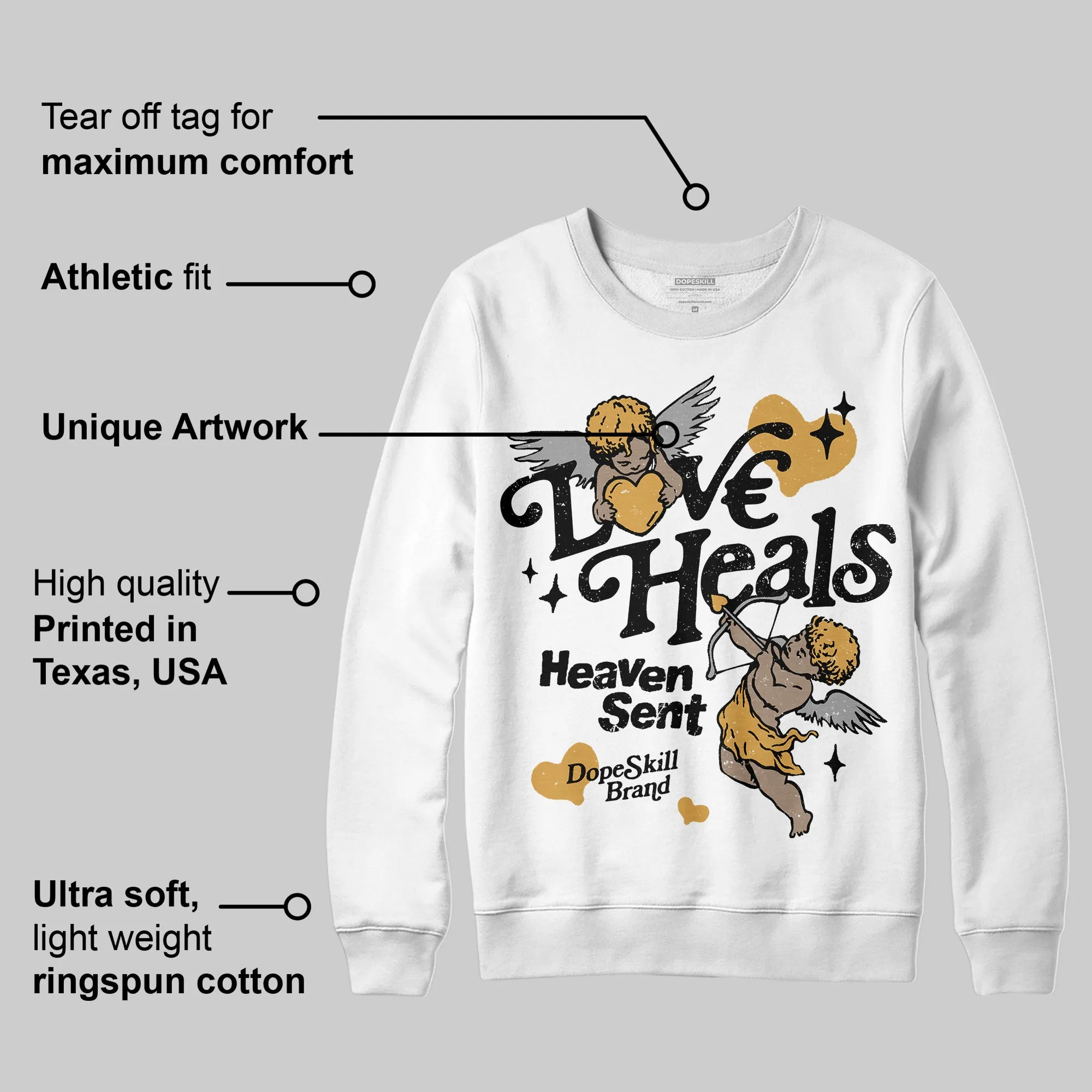 Gratitude 11s DopeSkill Sweatshirt New Love Heals Graphic sold by DopeSkill product image thumbnail 3