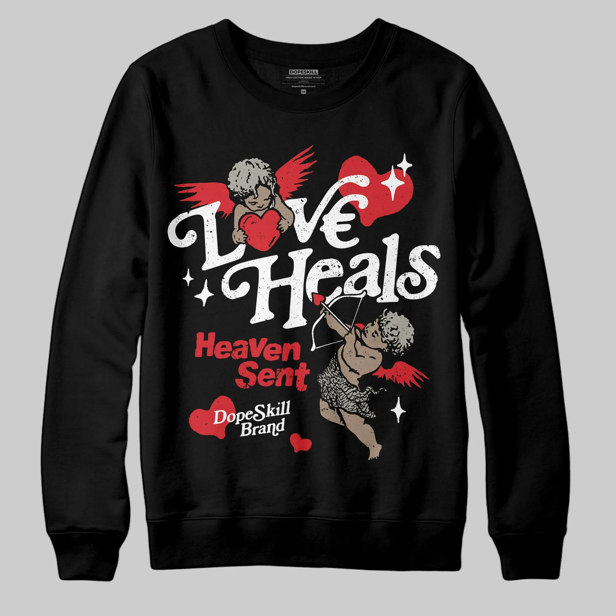 Fire Red 3s DopeSkill Sweatshirt New Love Heals Graphic sold by DopeSkill product image thumbnail 2