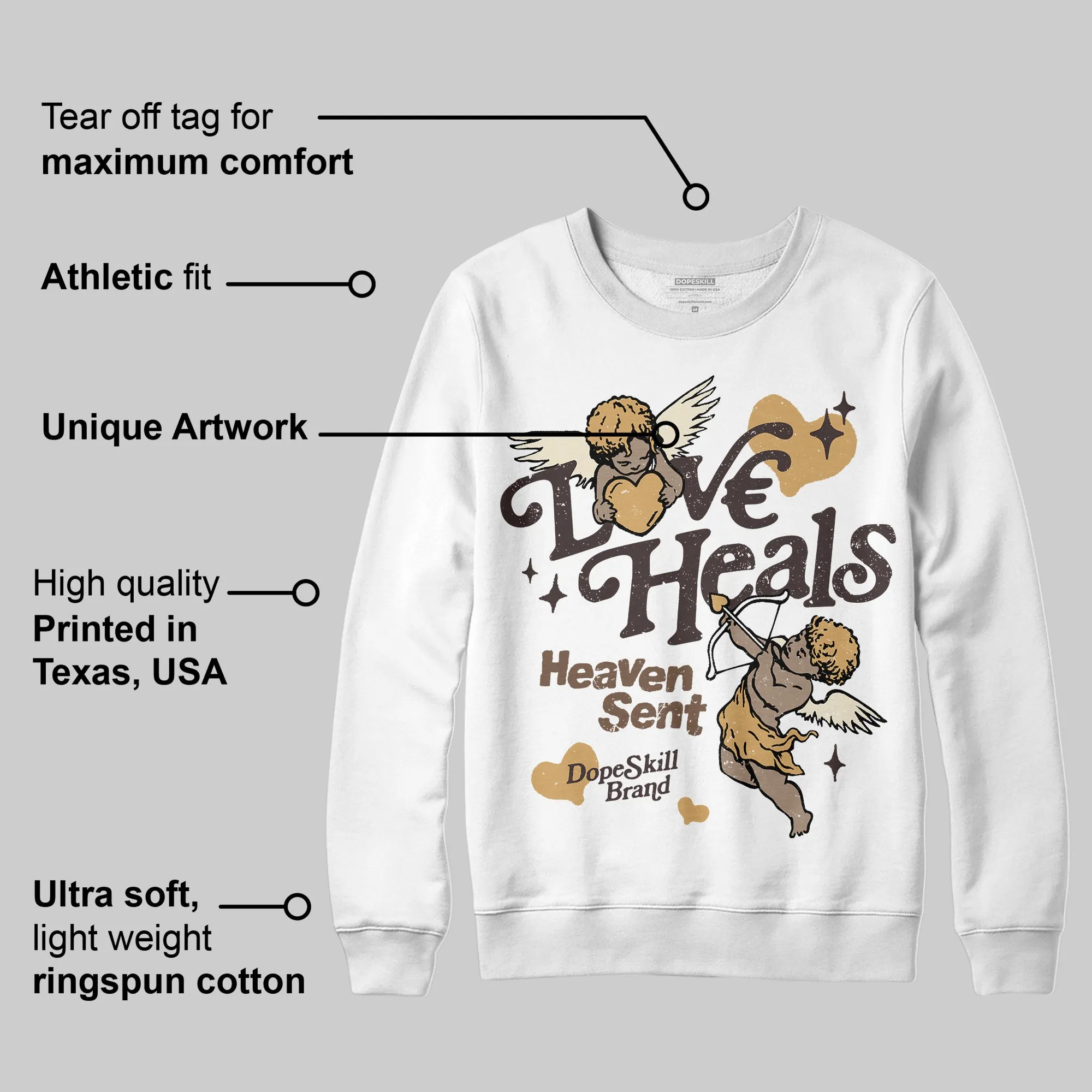 Earth 5s DopeSkill Sweatshirt New Love Heals Graphic sold by DopeSkill product image thumbnail 3