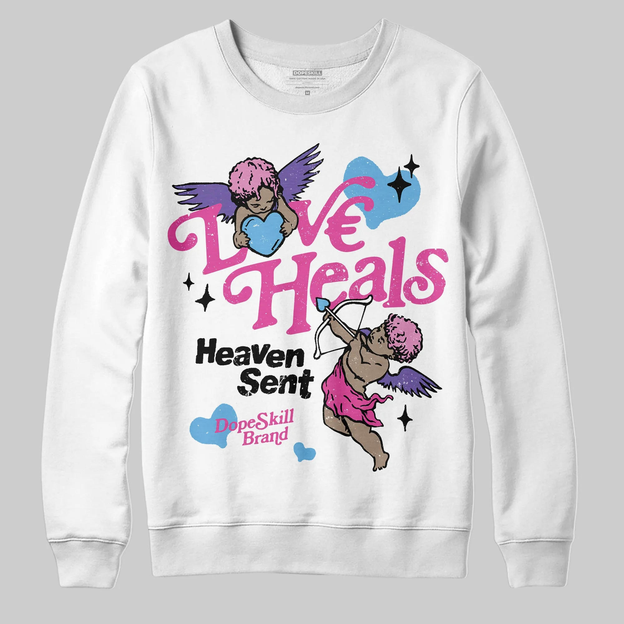Dunk Active Fuchsia DopeSkill Sweatshirt New Love Heals Graphic sold by DopeSkill