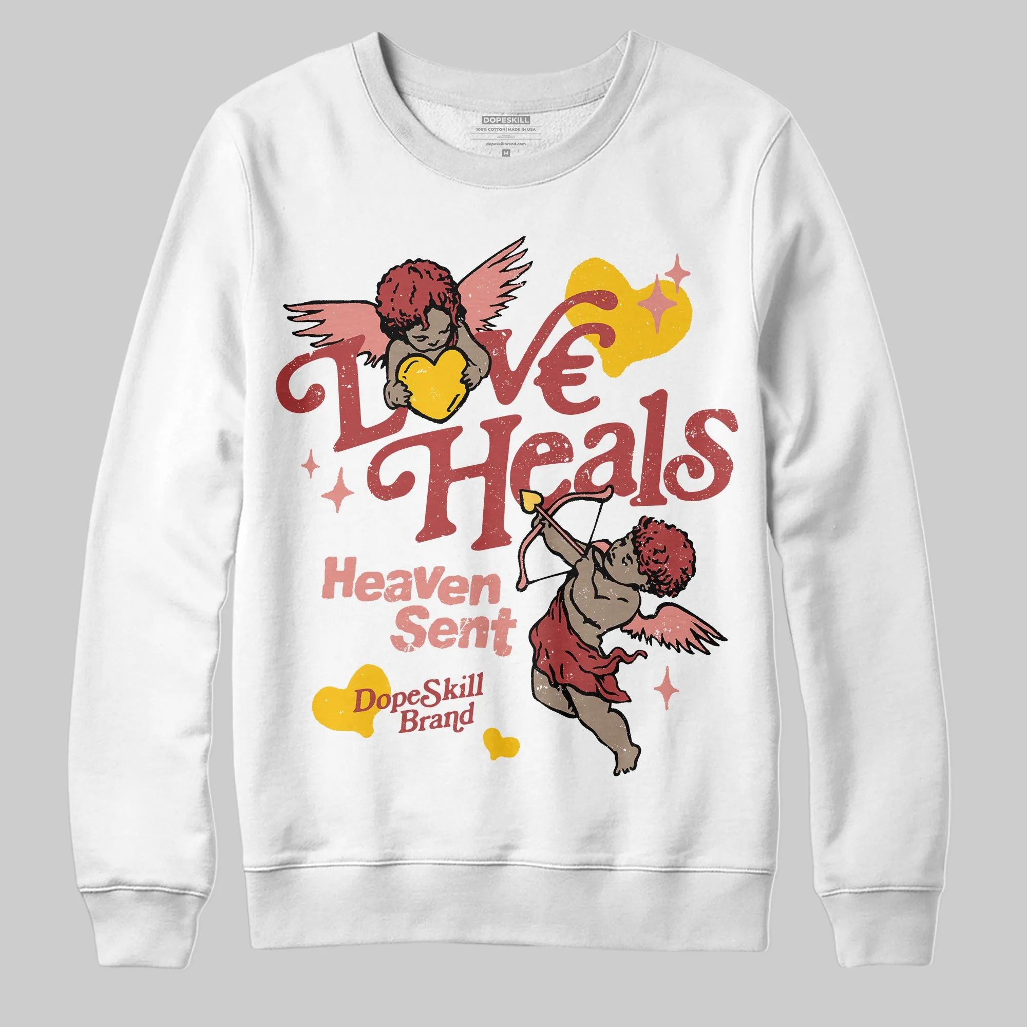 Dune Red 13s DopeSkill Sweatshirt New Love Heals Graphic sold by DopeSkill