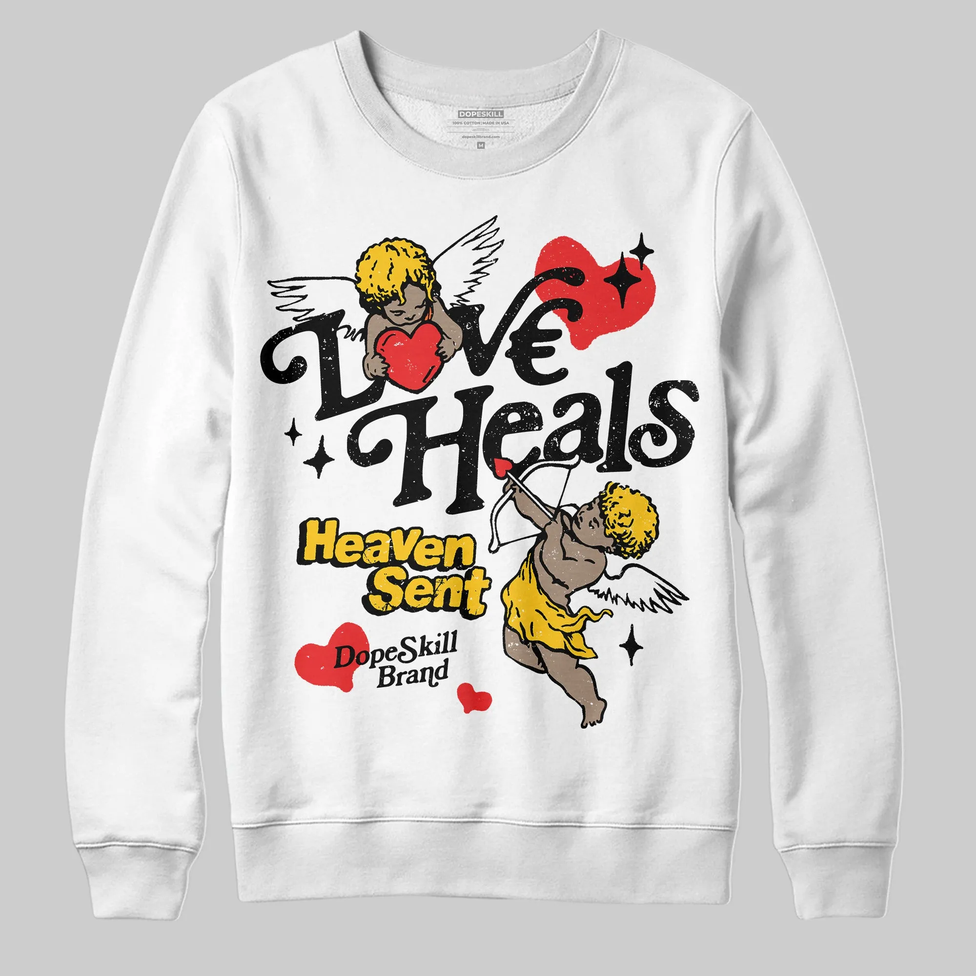 Yellow Collection DopeSkill Sweatshirt New Love Heals Graphic sold by DopeSkill product image thumbnail 2
