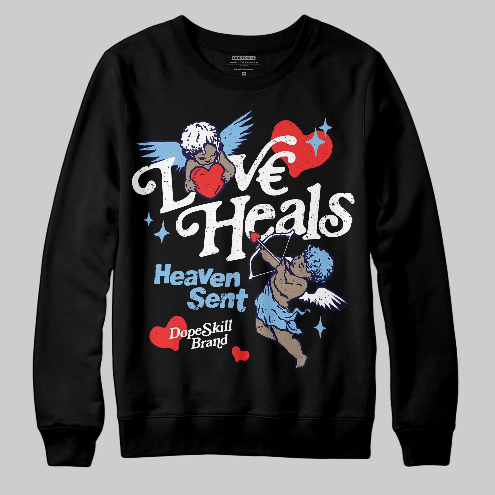University Blue Collection DopeSkill Sweatshirt New Love Heals Graphic sold by DopeSkill product image thumbnail 2
