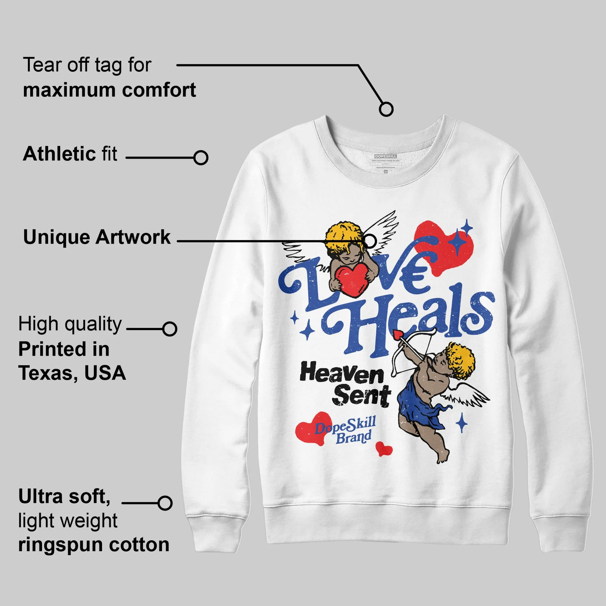 Royal Blue Collection DopeSkill Sweatshirt New Love Heals Graphic sold by DopeSkill product image thumbnail 3