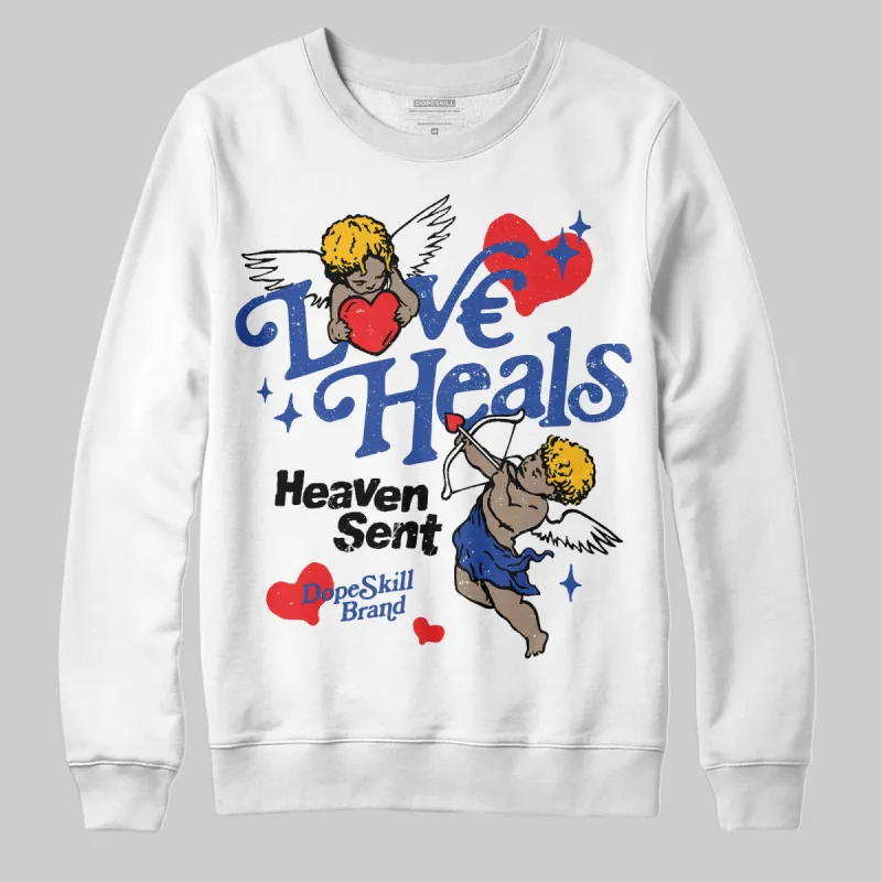 Royal Blue Collection DopeSkill Sweatshirt New Love Heals Graphic made by DopeSkill